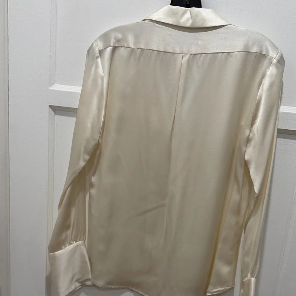 Nili Lotan Cream Silk Blouse - Picture 4 of 4